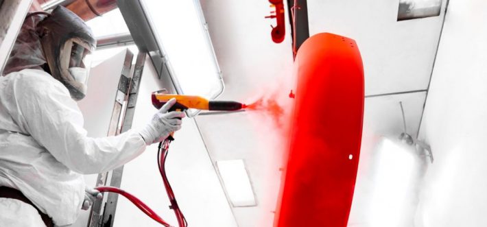 Verniciatura polvere rossa manuale zoccarato